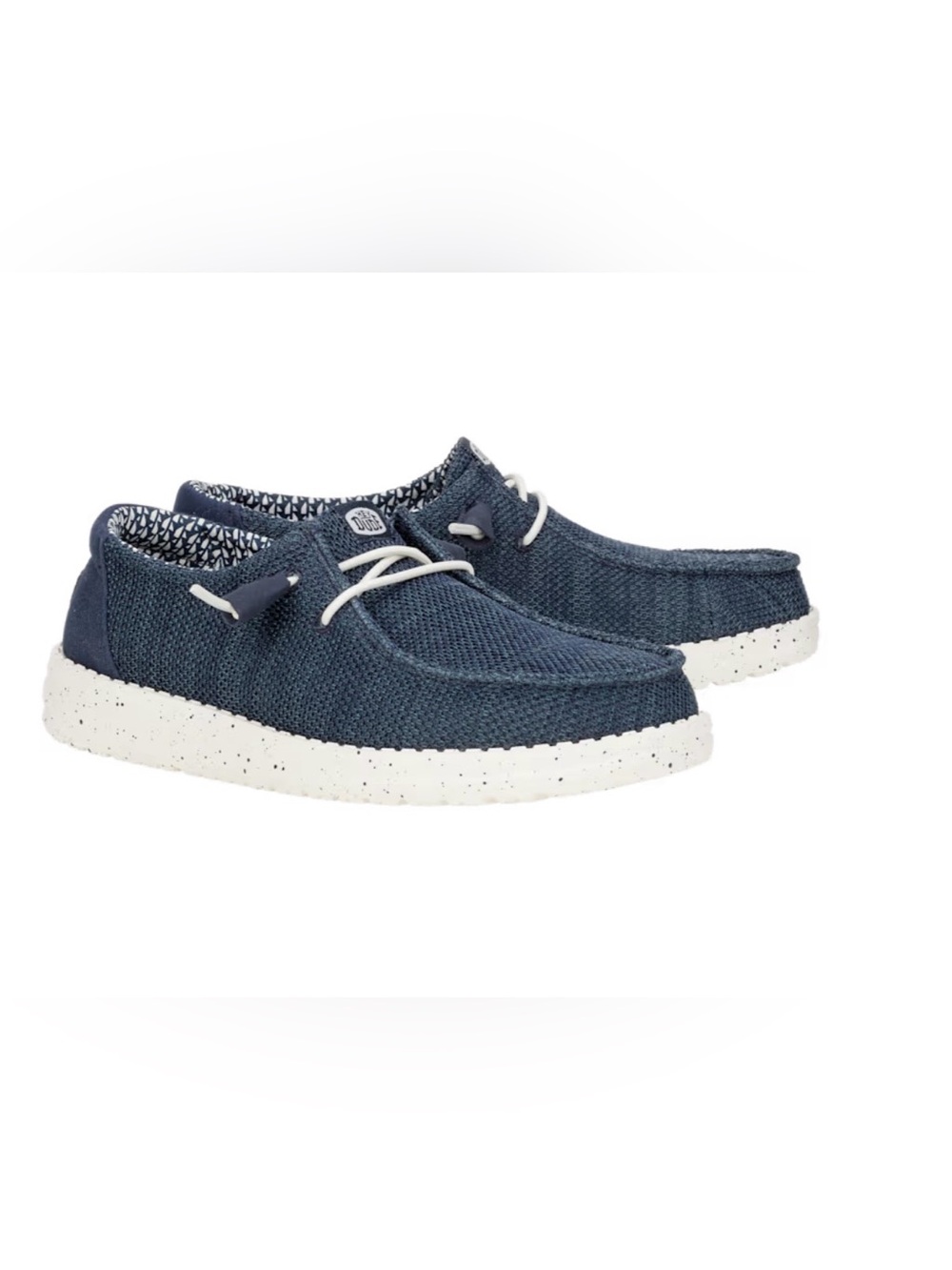 Hey Dude Wendy Wally Knit Casual Slip-On Shoes - Navy Size 11